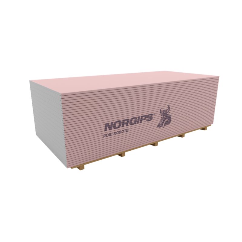 Płyta gipsowo-kartonowa ogniochronna 1200 x 2600 x 12,5 mm GKF typ DF Norgips