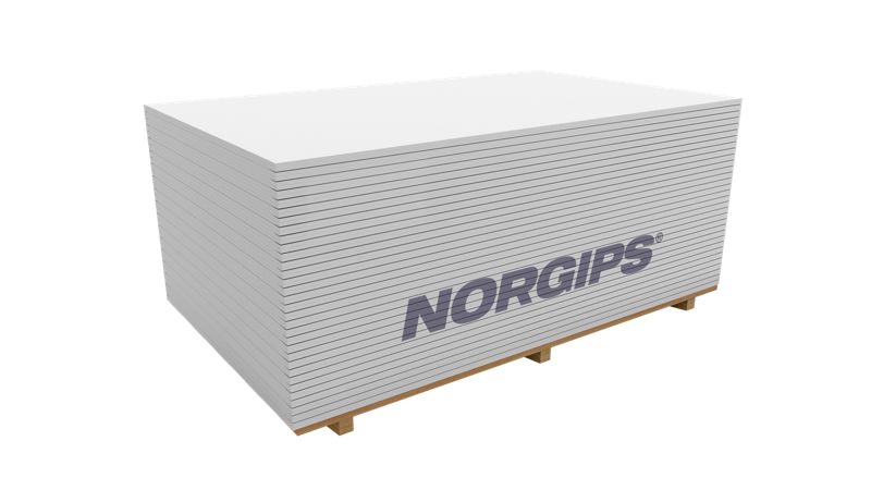 Płyta gipsowo-kartonowa zwykła 1200 x 2000 x 12,5 mm GKB typ A Norgips