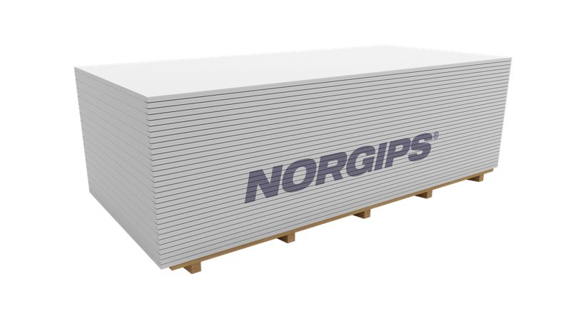 Płyta gipsowo-kartonowa zwykła 1200 x 2600 x 12,5 mm GKB typ A Norgips