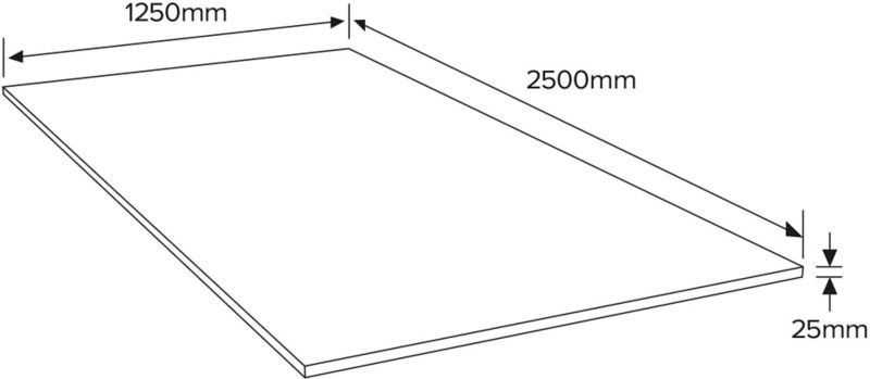 Płyta OSB 3 Kronobuild 2500 x 1250 x 25 mm 3,125 m2