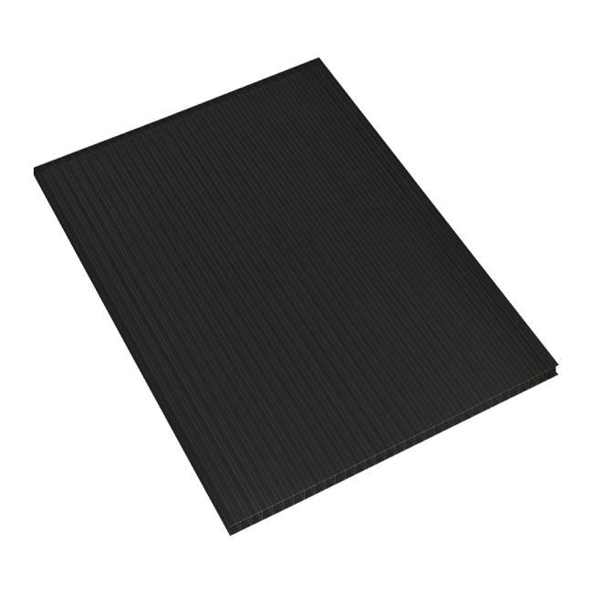 Płyta polipropylen kanalikowy 3 mm 100 x 70 cm czarna
