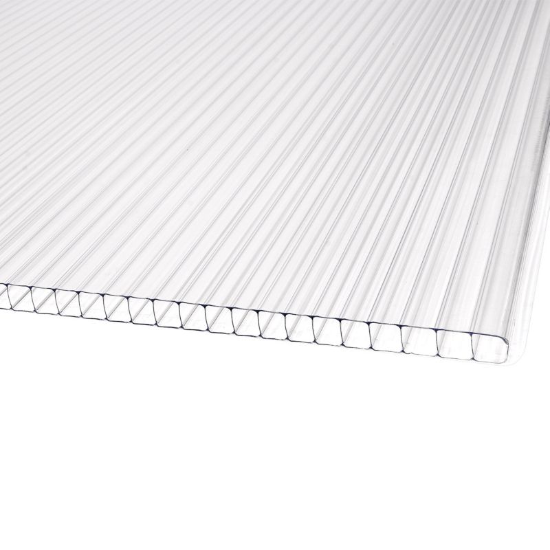 Płyta poliwęglan komorowy transparentna 0,98 x 2 m 6 mm 1,96 m2