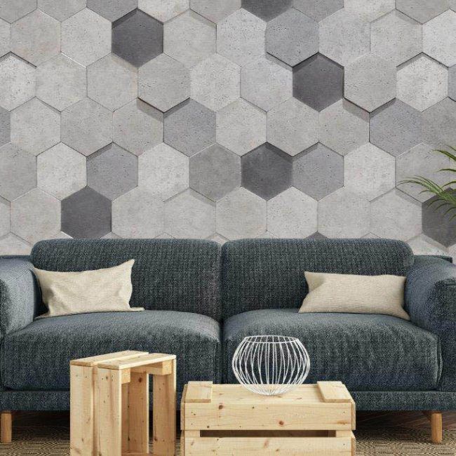 Płytka dekoracyjna betonowa Knap hexagon natural mix 0,392 m2