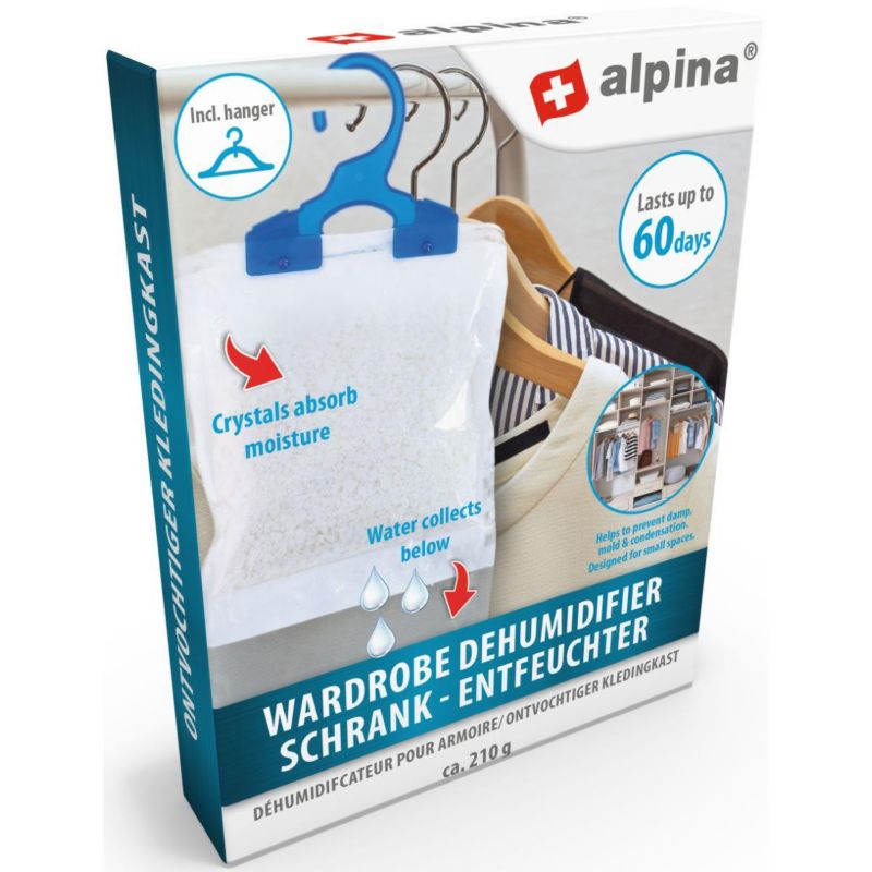 Pochłaniacz wilgoci Alpina bezwonny , wiszący, jednorazowy 210 g 1 szt.