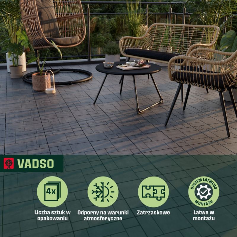 Podest Klikstrom Vadso 30 x 30 cm antracyt