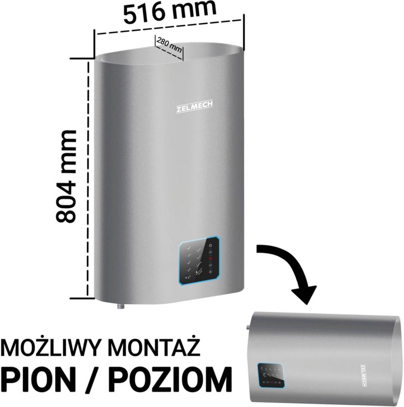 Podgrzewacz wody Zelmech Tenax Slim Pro 50 l