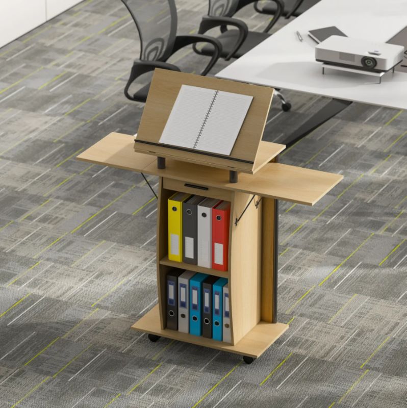 Podium stand Artdesign 109-136cm stolik konferencyjny do wystąpień, przemówień, nauki kolor dąb 1 szt.