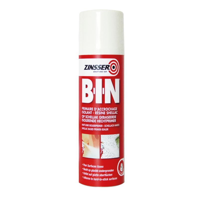 Podkład na plamy na bazie szelaku Rustoleum BIN 400ML spray biały