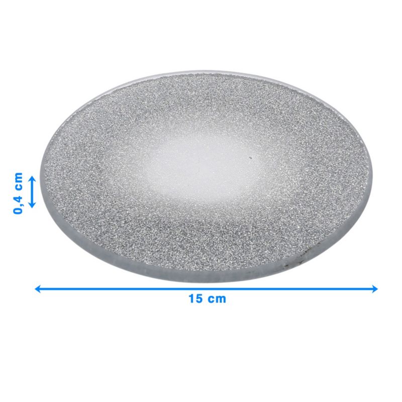 Podkładka EDANTI Podstawka Pod Świecę Dekoracyjna Srebrna Z Brokatem 15 cm 1 szt.