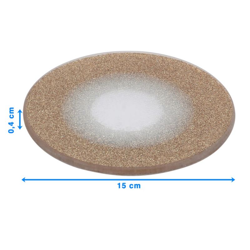 Podkładka EDANTI Podstawka Pod Świecę Dekoracyjna Złota Z Brokatem 15 cm 1 szt.