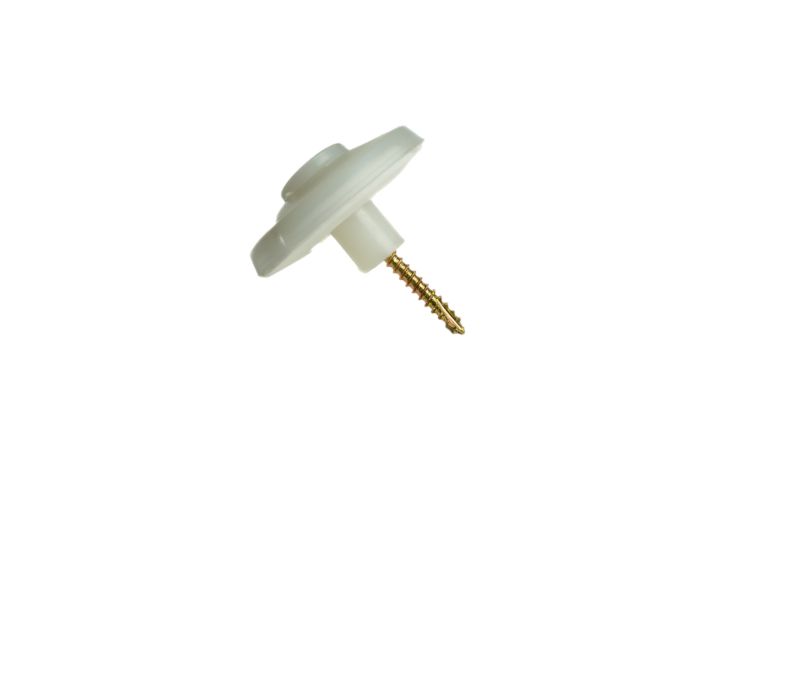 Podkładka grzybkowa TECH-PLAST biała 10mm + wkręt TORX - 20szt.