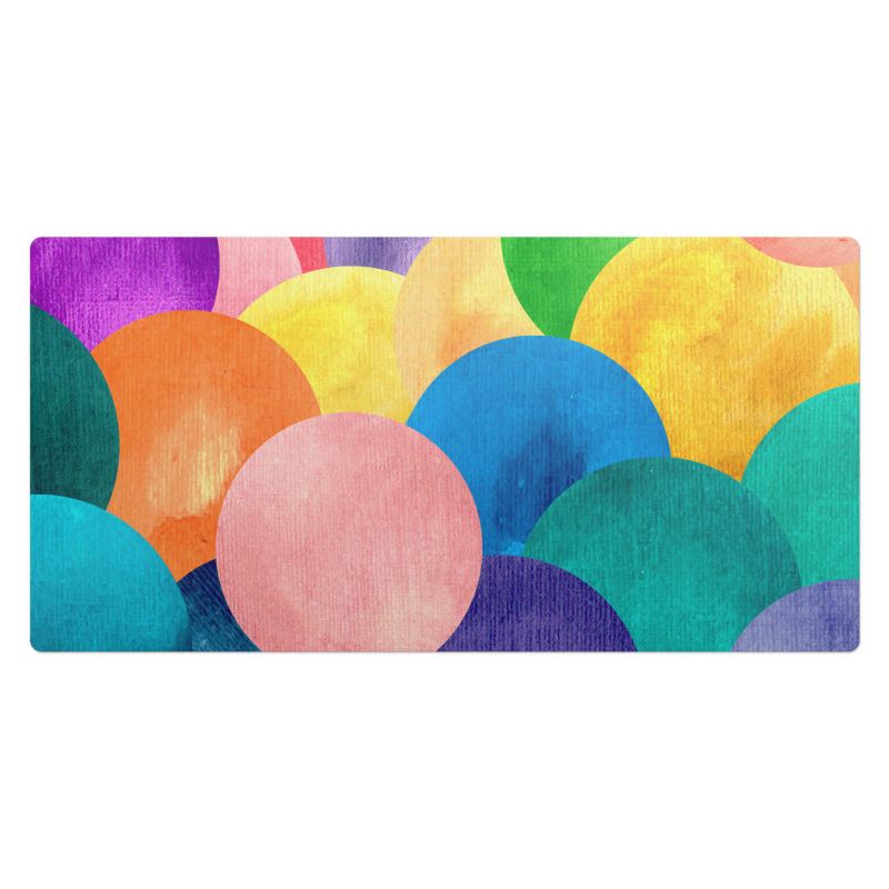 Podkładka na biurko Wallfluent 90x45 cm Kolorowe okręgi 1 szt.