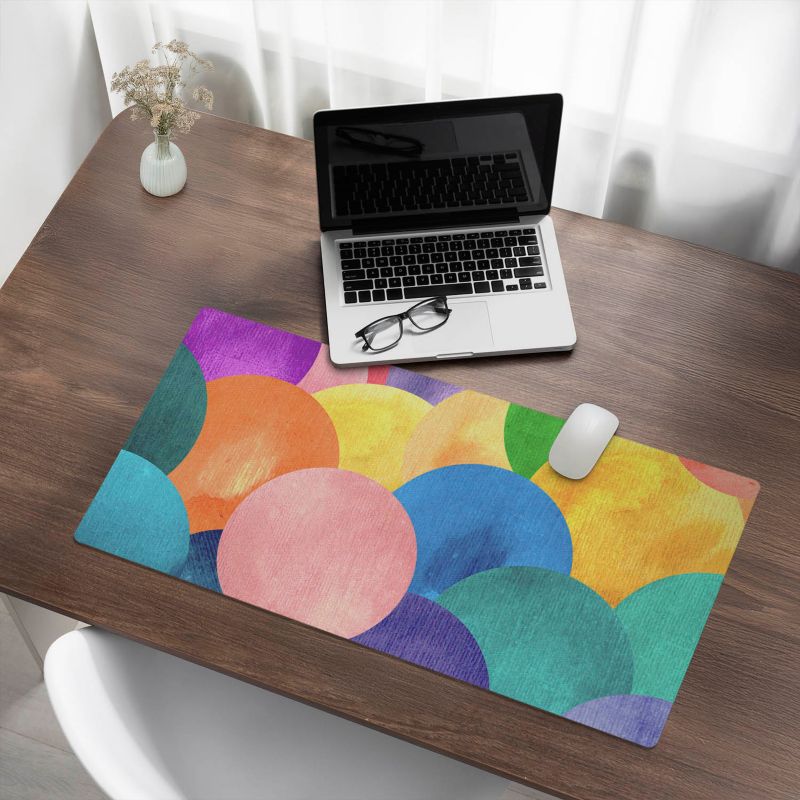 Podkładka na biurko Wallfluent 90x45 cm Kolorowe okręgi 1 szt.