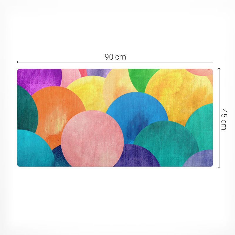 Podkładka na biurko Wallfluent 90x45 cm Kolorowe okręgi 1 szt.