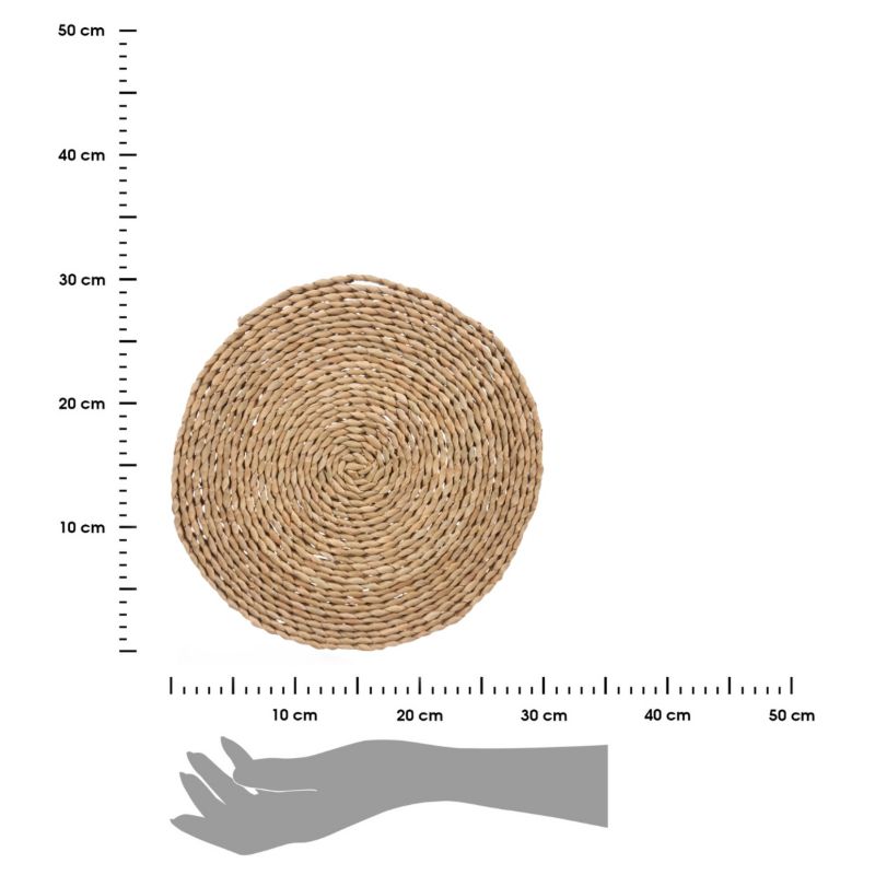 Podkładka na stół KINVARA boho włókno kukurydziane okrągła 30 cm 1 szt.