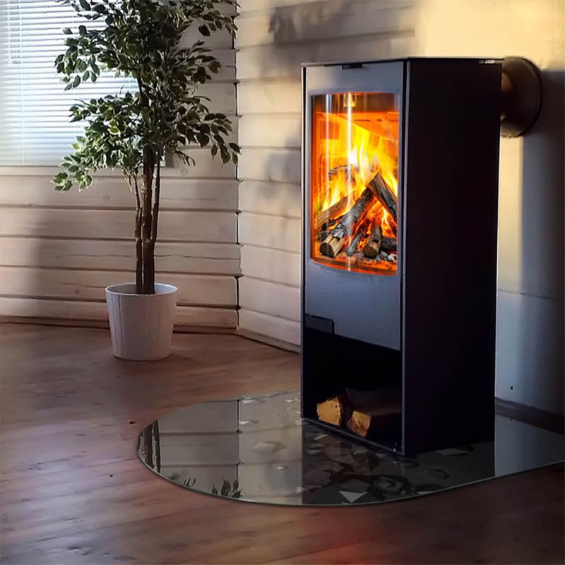 Podkładka szklana półowalna Tulup 100x100 cm Abstrakcyjna chmura brył 1 szt.
