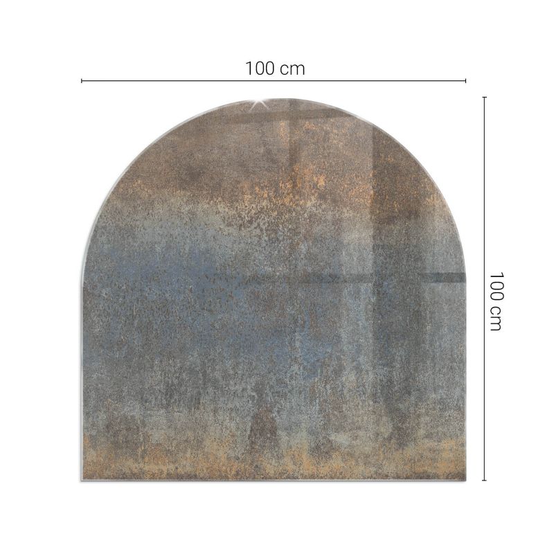Podkładka szklana półowalna Tulup 100x100 cm Abstrakcyjny teksturowy wzór 1 szt.