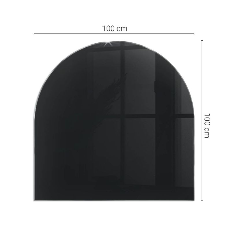 Podkładka szklana półowalna Tulup 100x100 cm Ciemny grafitowy 1 szt.