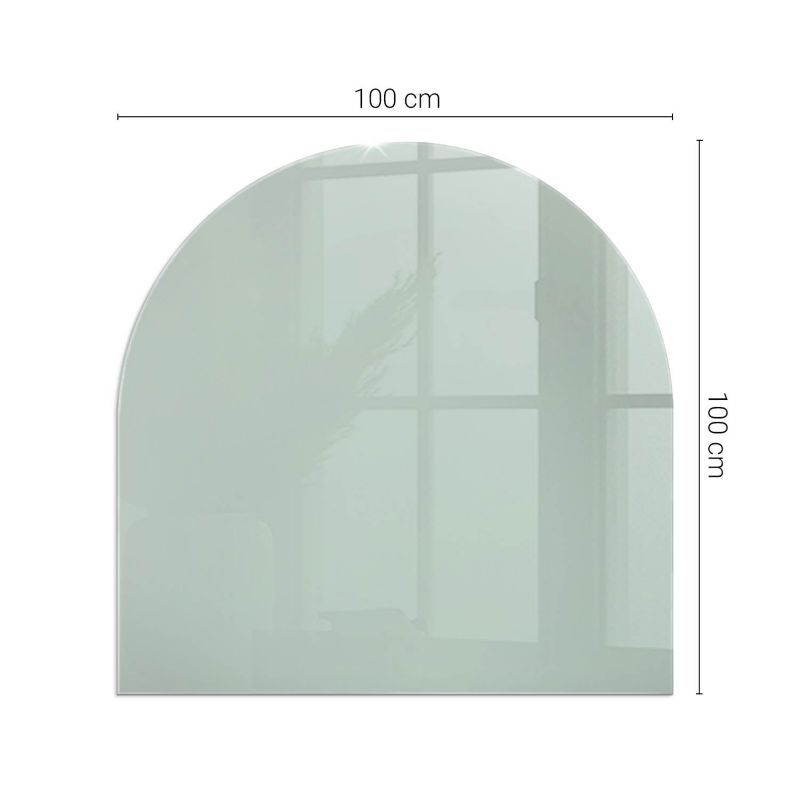 Podkładka szklana półowalna Tulup 100x100 cm Jasnozielony 1 szt.