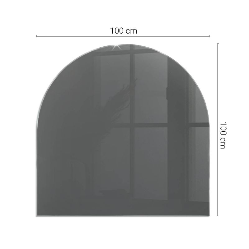 Podkładka szklana półowalna Tulup 100x100 cm Szaro-brązowy 1 szt.
