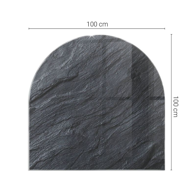 Podkładka szklana półowalna Tulup 100x100 cm Tekstura kamiennej powierzchni 1 szt.