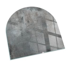 Podkładka szklana półowalna Tulup 100x100 cm Tekstura surowej powierzchni 1 szt.