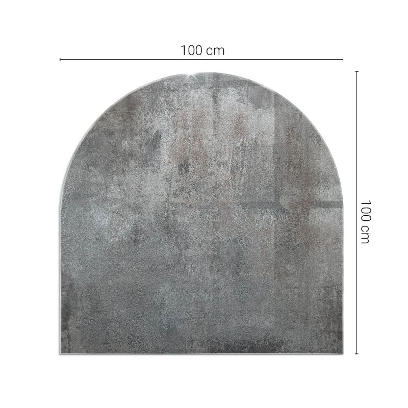 Podkładka szklana półowalna Tulup 100x100 cm Tekstura surowej powierzchni 1 szt.