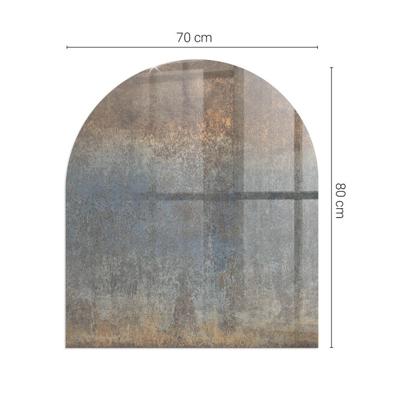 Podkładka szklana półowalna Tulup 80x70 cm Abstrakcyjny teksturowy wzór 1 szt.