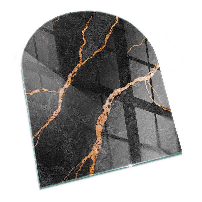 Podkładka szklana półowalna Tulup 80x70 cm Elegancki marmur z żyłkami 1 szt.