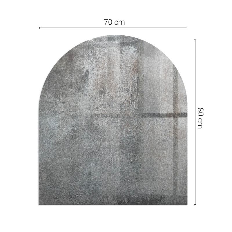 Podkładka szklana półowalna Tulup 80x70 cm Tekstura surowej powierzchni 1 szt.