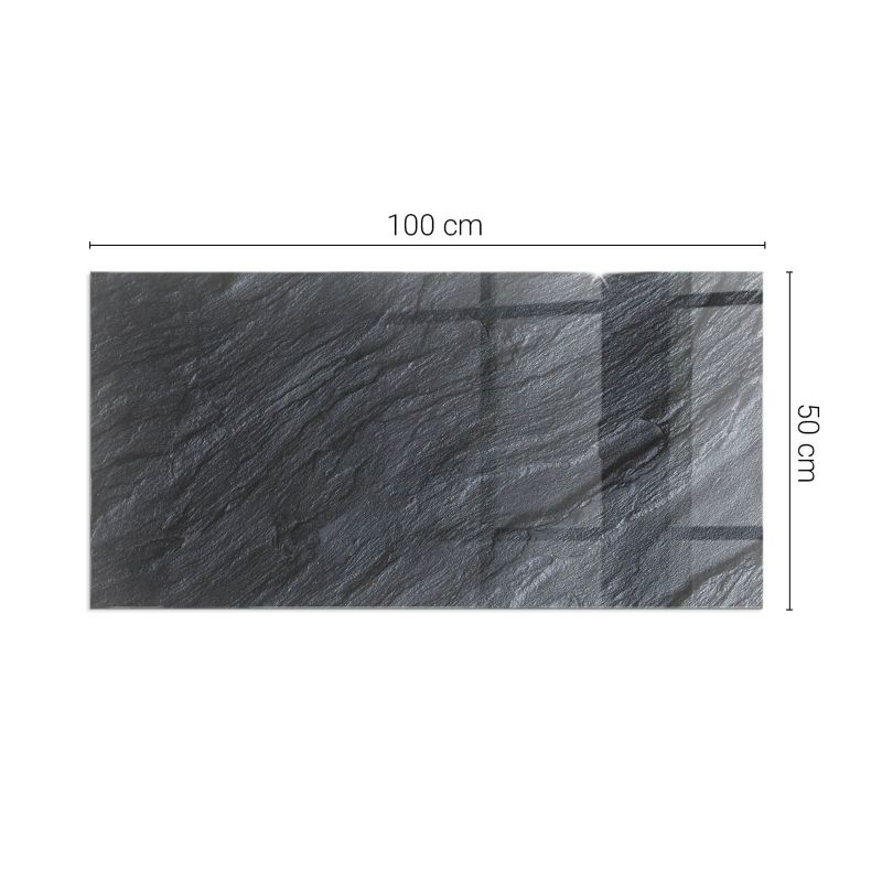 Podkładka Szklana Tulup 100x50 cm Ochrona Podłogi przed Kominkiem Tekstura kamiennej powierzchni 1 szt.