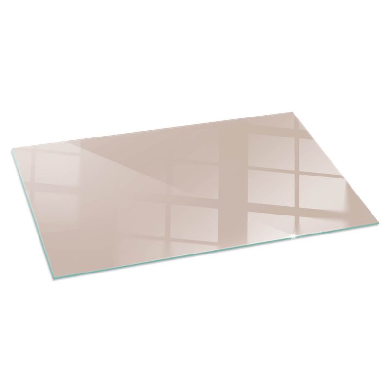 Podkładka Szklana Tulup 120x60 cm Ochrona Podłogi przed Iskrą Jasnobrązowy 1 szt.