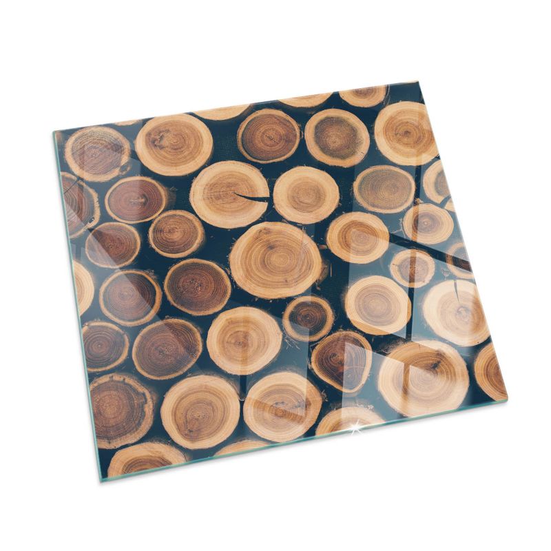 Podkładka szklana Tulup 60x60 cm Skrzynka z drewnem ściętym 1 szt.