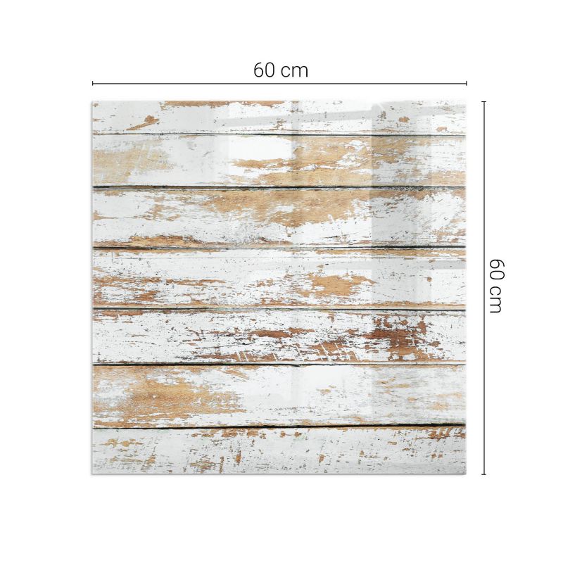 Podkładka szklana Tulup 60x60 cm Zniszczona drewniana deska 1 szt.