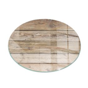 Podkładka szklana Tulup fi50 cm Tekstura drewnianych desek 1 szt.