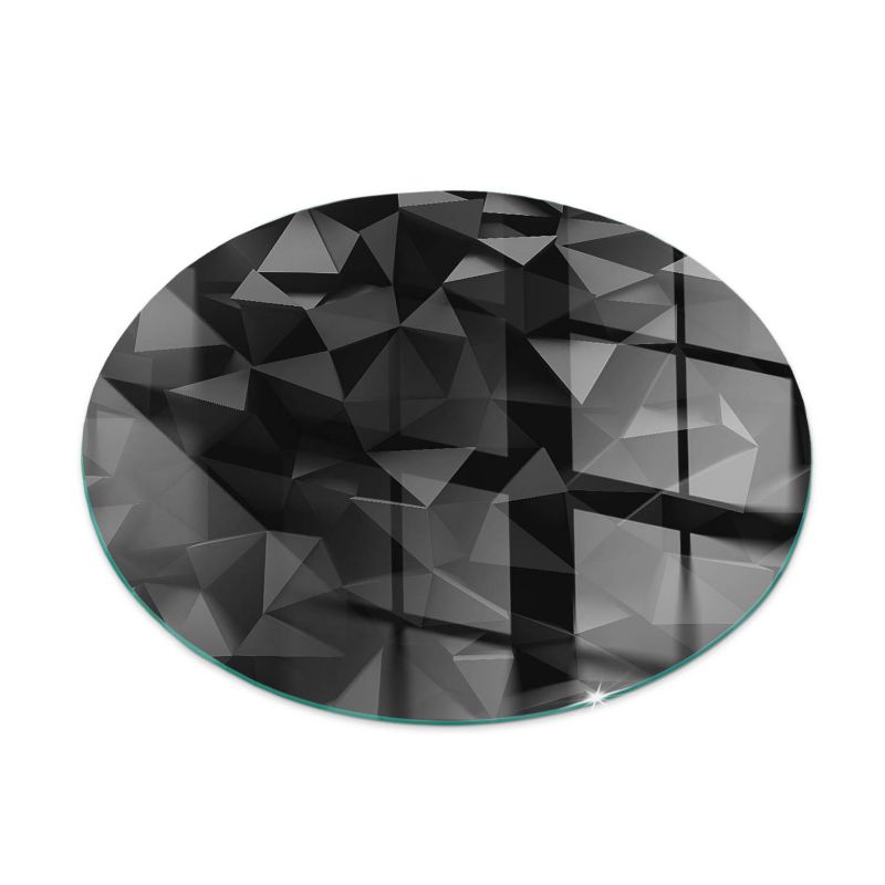 Podkładka szklana Tulup fi60 cm Trójwymiarowa geometeria 1 szt.