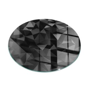 Podkładka szklana Tulup fi60 cm Trójwymiarowa geometeria 1 szt.