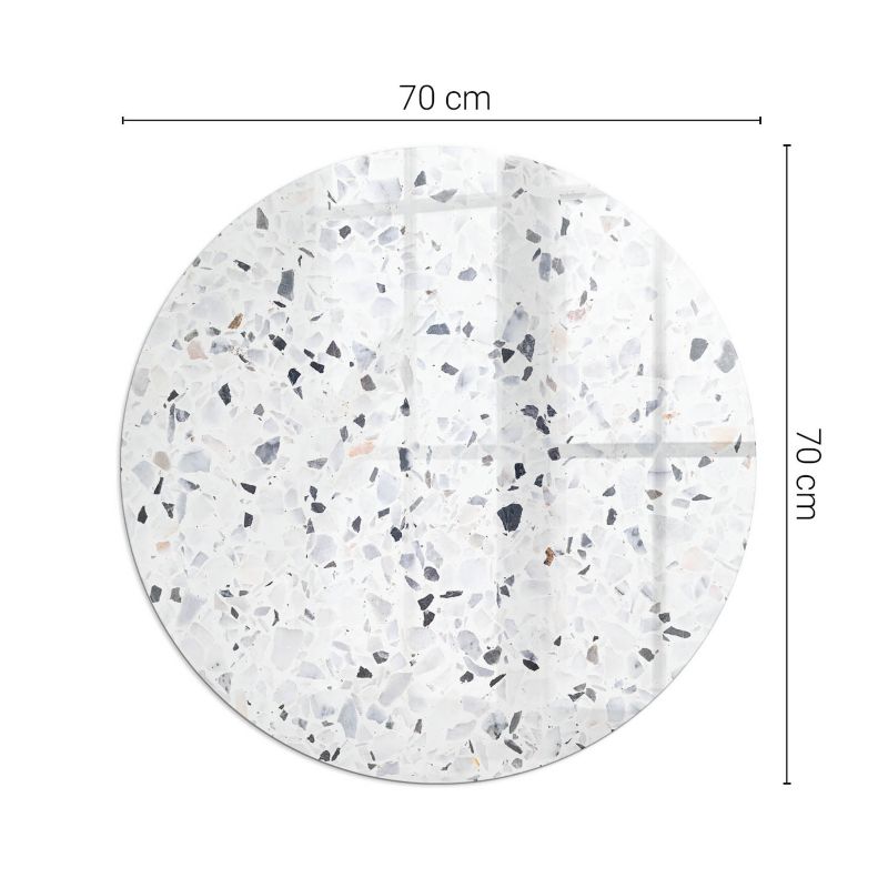 Podkładka szklana Tulup fi70 cm Wzór kamienny z drobinkami 1 szt.