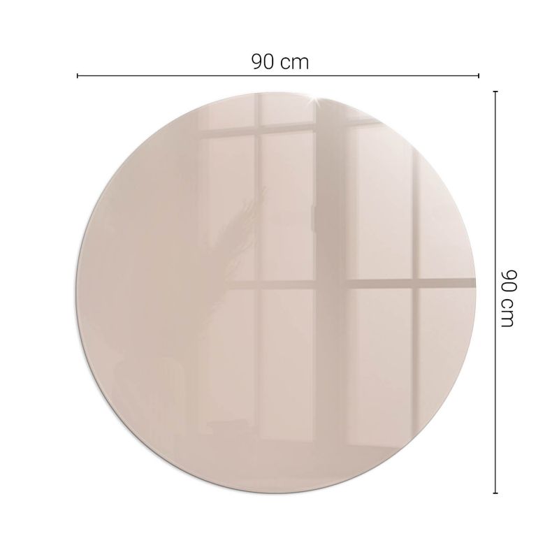 Podkładka Szklana Tulup fi90 cm Okrągła Ochrona Podłogi przed Iskrą Jasnobrązowy 1 szt.