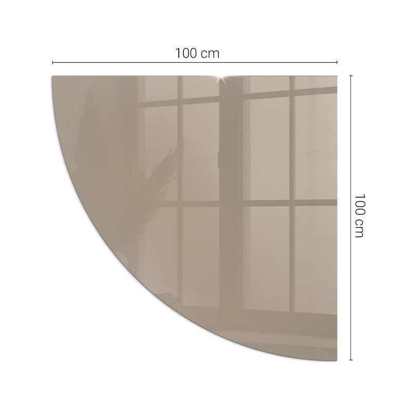 Podkładka szklana ćwiartka Tulup 100x100 cm Brązowy 1 szt.