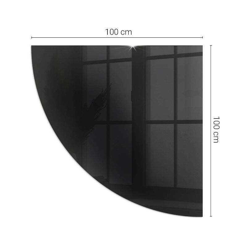 Podkładka szklana ćwiartka Tulup 100x100 cm Ciemny grafitowy 1 szt.