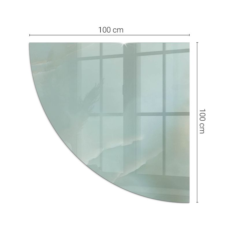 Podkładka szklana ćwiartka Tulup 100x100 cm Delikatny marmurowy wzór 1 szt.