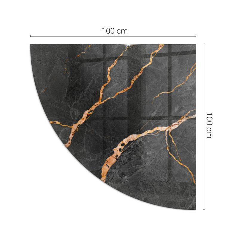 Podkładka szklana ćwiartka Tulup 100x100 cm Elegancki marmur z żyłkami 1 szt.
