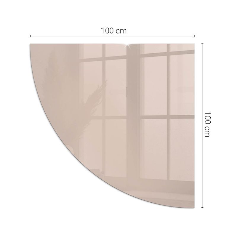 Podkładka szklana ćwiartka Tulup 100x100 cm Jasnobrązowy 1 szt.