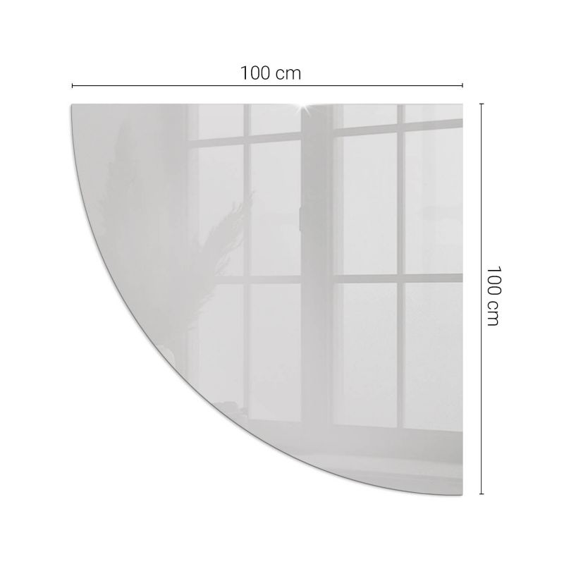 Podkładka szklana ćwiartka Tulup 100x100 cm Szary 1 szt.