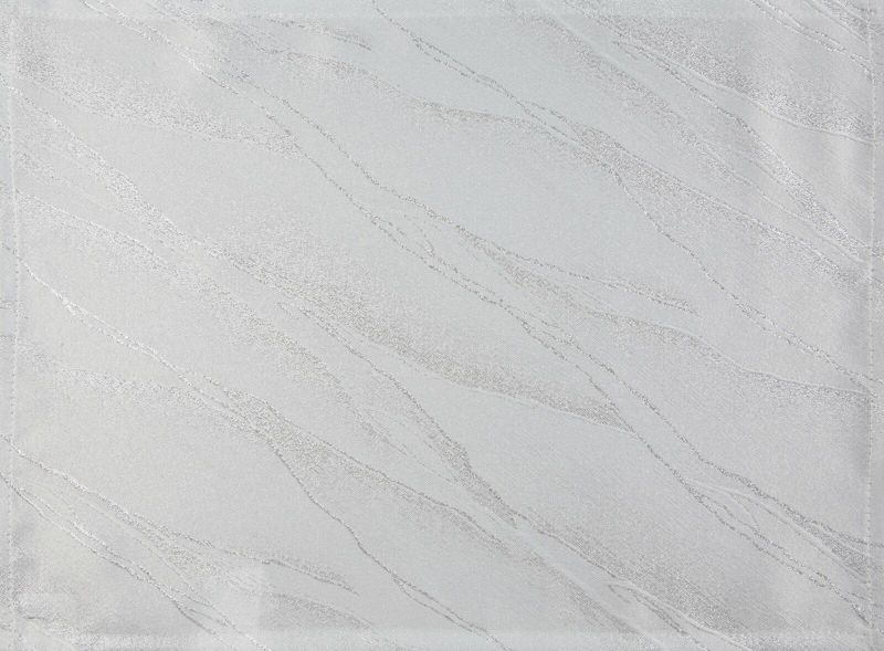 Podkładki ERIKA Eurofirany 30x40 cm białe przetykane srebrną nicią, wzór marmuru komplet 4 szt.
