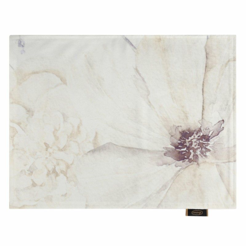 Podkładki VELVET6 Eurofirany 30x40 cm kremow beżowe z motywem kwiatowym 4 szt.