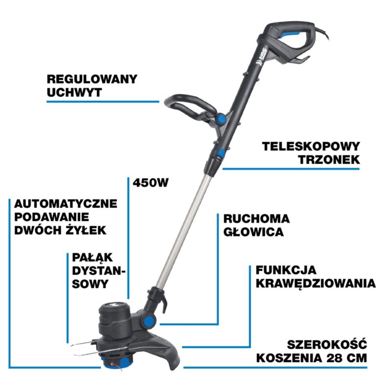 Podkaszarka elektryczna Mac Allister 450 W 28 cm