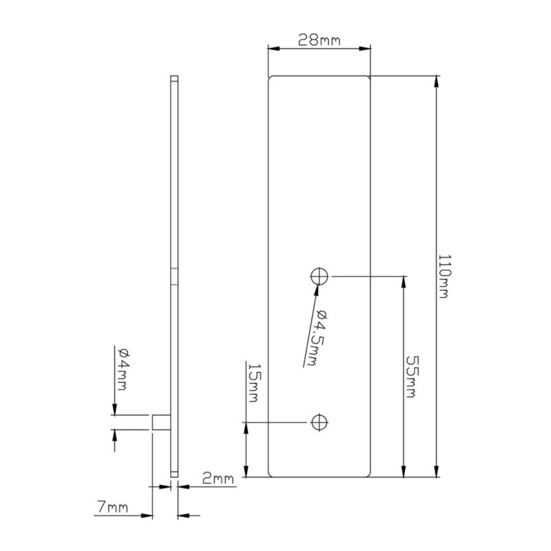 Podkładka uchwytu GoodHome 110 mm czarny