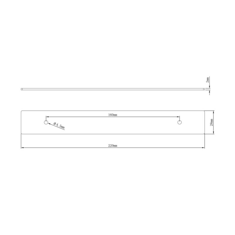 Podkładka uchwytu GoodHome 220 mm stal